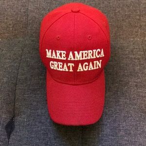 A make America great again hat.